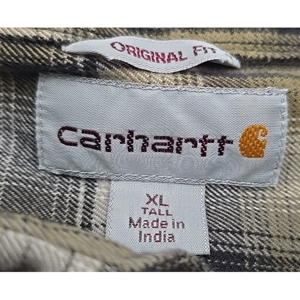 Carhartt Original Fit Men's 100% Cotton Campcore Outdoor Flannel XL TALL Shirt - Picture 7 of 10